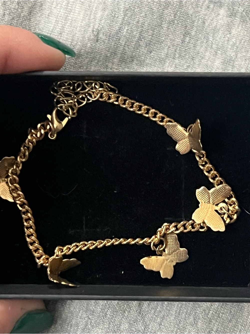 Gold Butterfly Charm Bracelet - Women Jewelry
